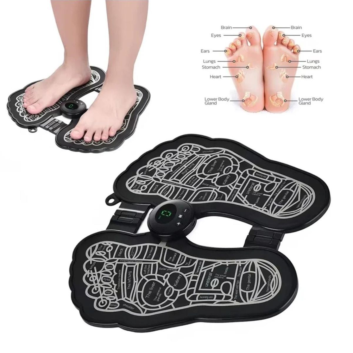 GENERICO - Electroestimulador Masajeador Para Pies Ayuda Circulación