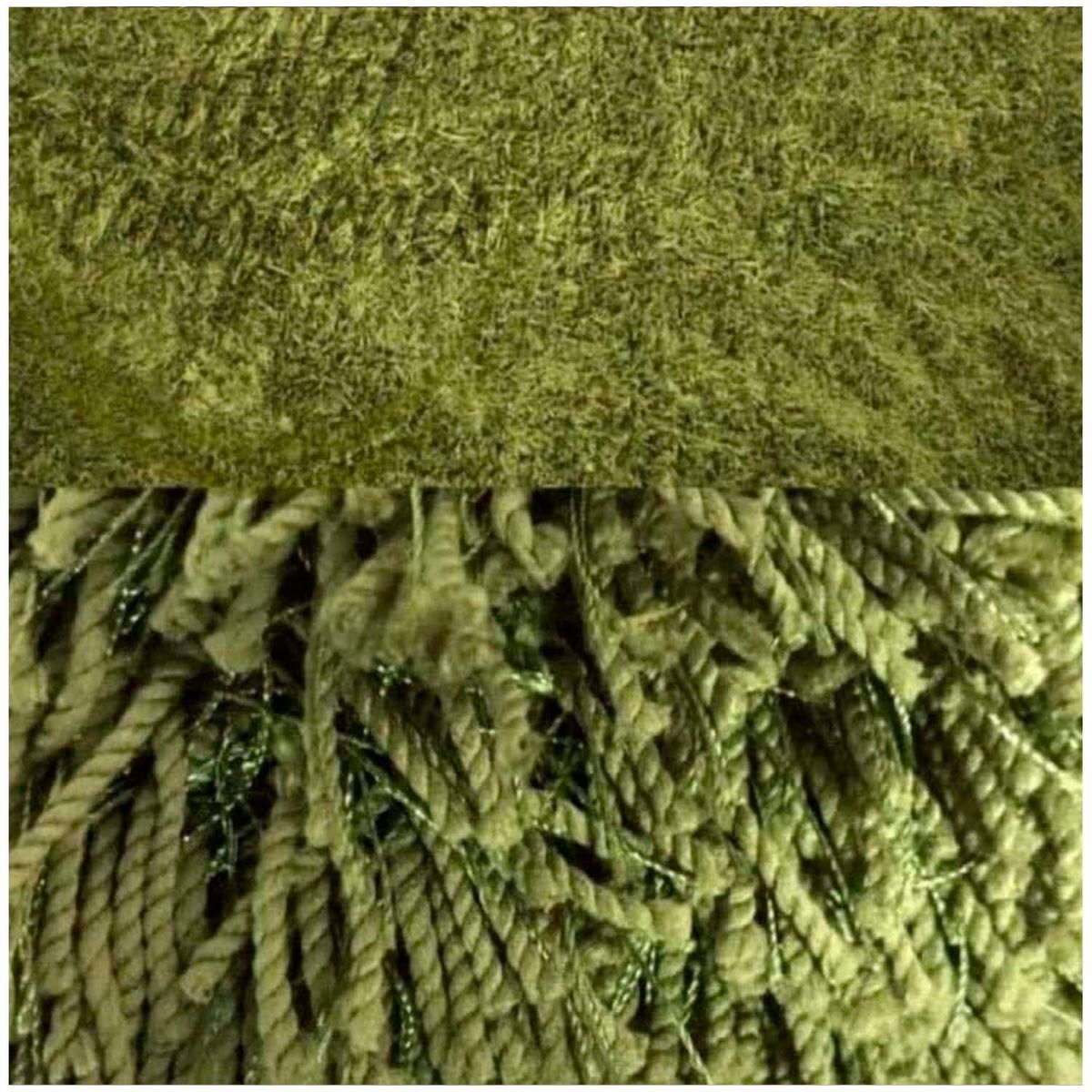 GENERICO - Alfombra Shaggy de Polipropileno 190x190 Barcelona - Verde