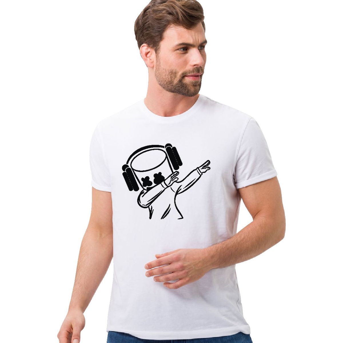 MDC - Polera De Hombre Manga Corta Dj Marshmello Baile