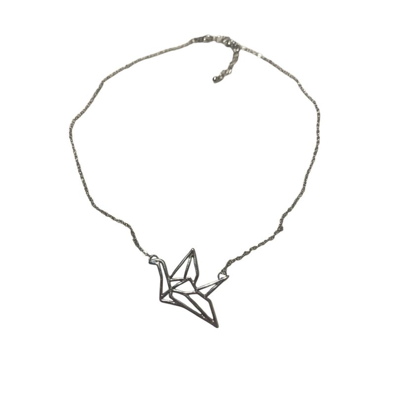 TAROT CHURRUCA OFICIAL - COLLAR DE GRULLA DE LA SUERTE BAÑADO EN PLATA