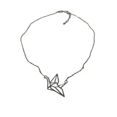 TAROT CHURRUCA OFICIAL - COLLAR DE GRULLA DE LA SUERTE BAÑADO EN PLATA