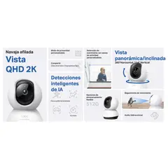 TP LINK - Set 2 Cámara Giratoria Indoor Tp-link Tapo C210 Visión Nocturna 2k