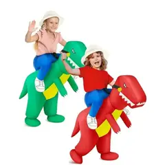 GENERICO - Disfraz Dinosaurio Inflable Para Niños Rojo Rex