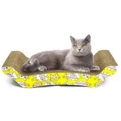 DEFENSOR FOREVER - Rascador De Cartón Corrugado Gato + Catnip Hierba Gatera