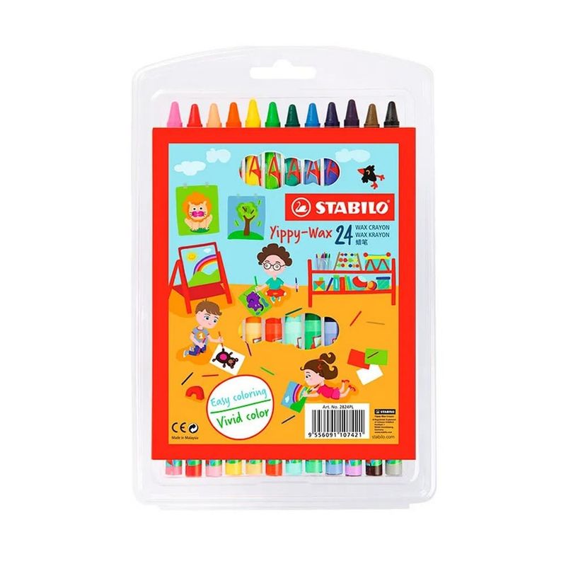 STABILO - Set de 24 Crayones de Cera Stabilo Yippy-Wax