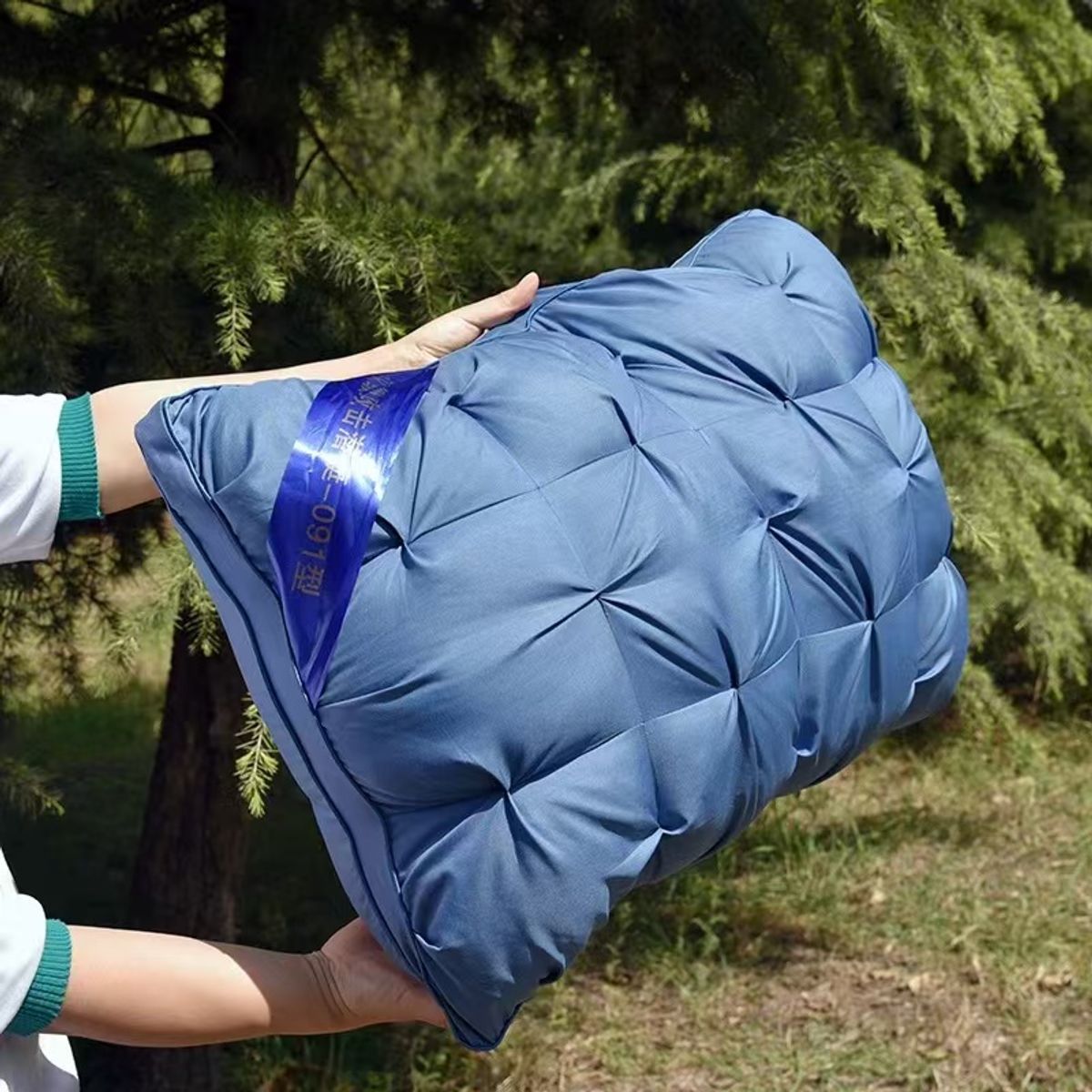 GENERICO - Pack Almohada rectangular 50x70cm Color Azul 2 UND