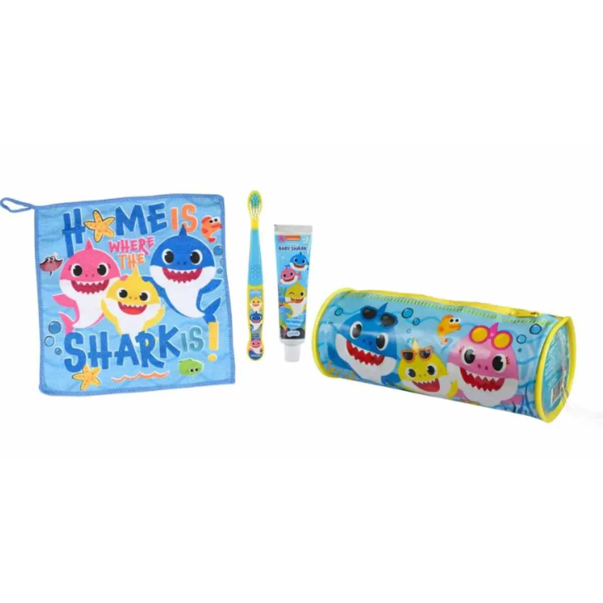 OEM - Set Pasta De Dientes Cepillo Toalla Estuche Baby Shark