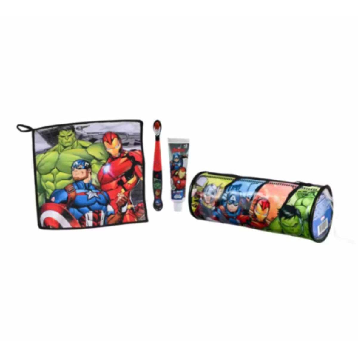 OEM - Set Pasta De Dientes Cepillo Toalla Estuche Avengers