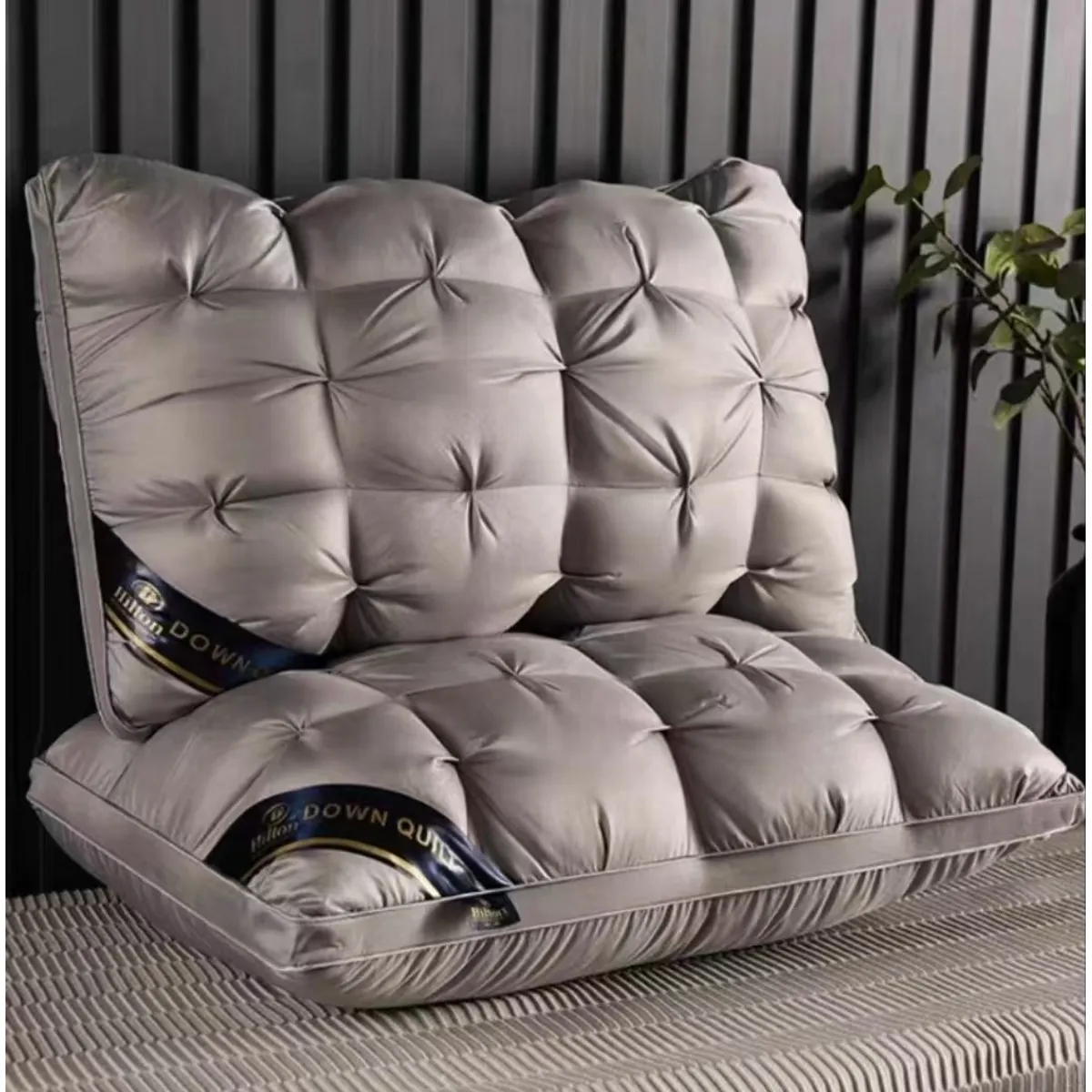 GENERICO - Almohada rectangular 50x70cm 1 Unidad Color Gris