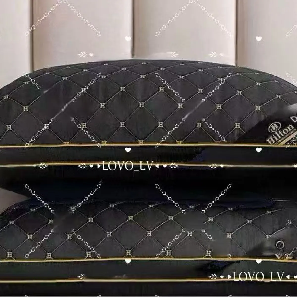 GENERICO - Pack 2 Almohadas rectangulares super suaves 50x70cm Color NEGRO