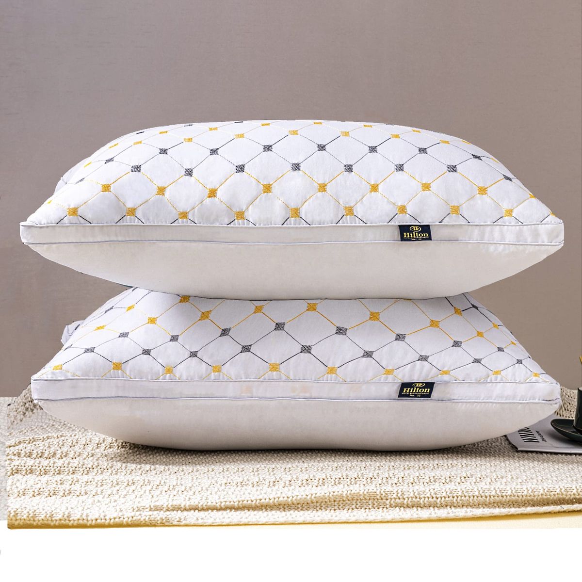 GENERICO - Pack 2 Almohadas rectangulares super suaves 50x70cm Color BLANCO