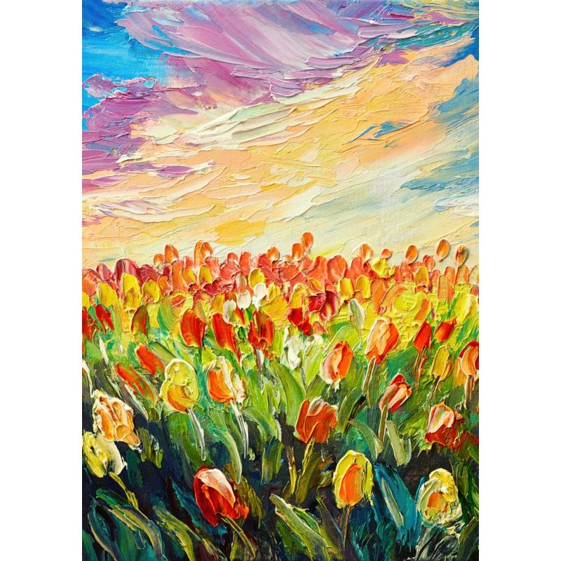 LOS REGALONES - Cuadro Canvas Imagen Jardin en lienzo 85x55 cm