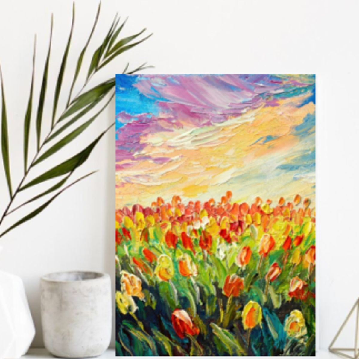 LOS REGALONES - Cuadro Canvas Imagen Jardin en lienzo 85x55 cm