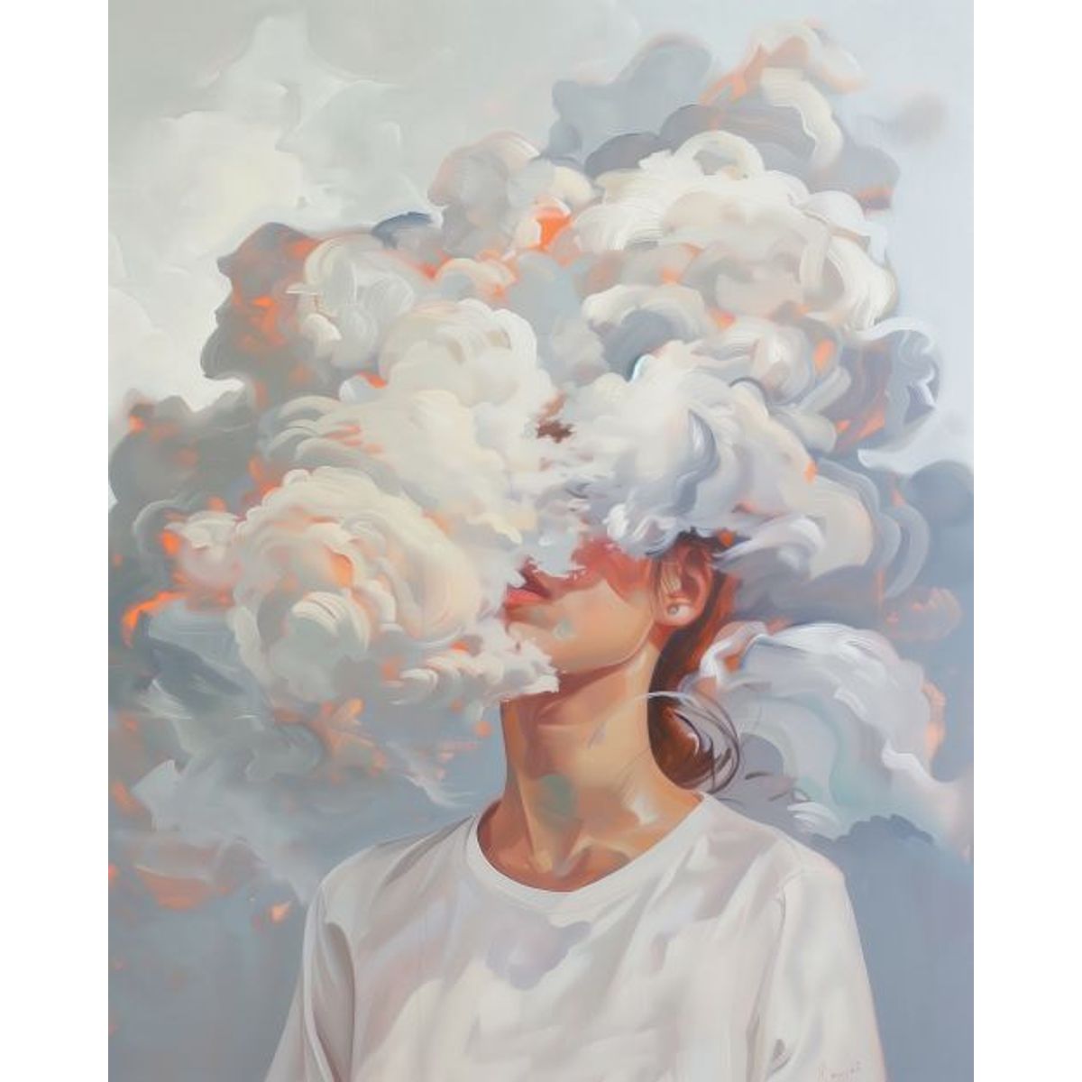 LOS REGALONES - Cuadro Canvas Imagen Nubes en lienzo 85x55 cm