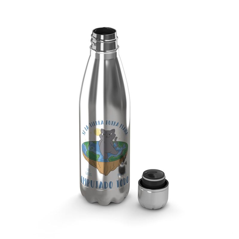 CREANGO - BOTELLA DE AGUA TERMICA GATOS LO EMPUJAN TODO