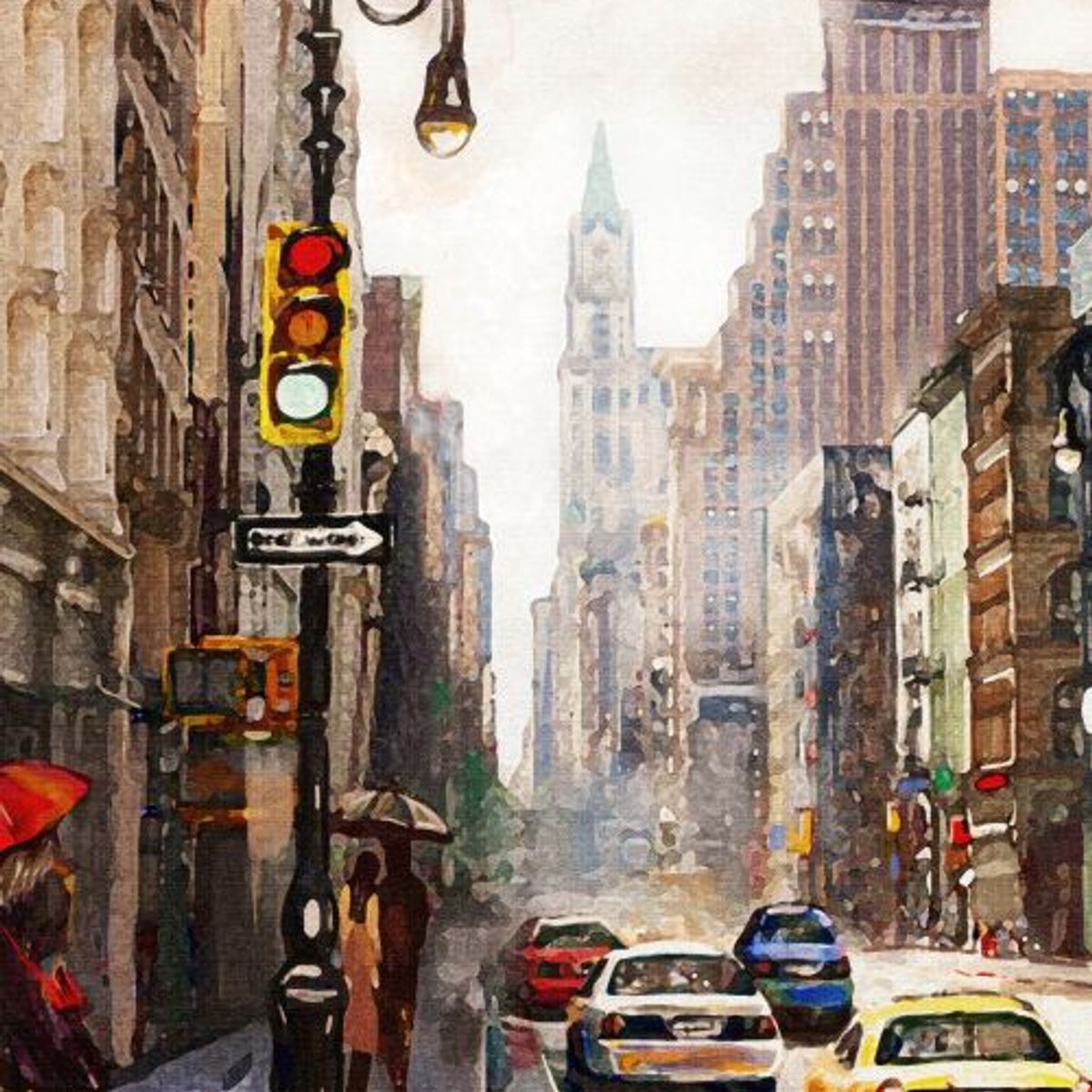 LOS REGALONES - Cuadro Canvas Imagen Ciudad en lienzo 85x55 cm