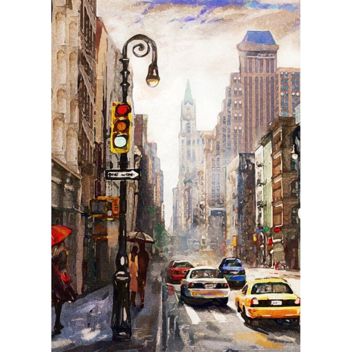 LOS REGALONES - Cuadro Canvas Imagen Ciudad en lienzo 85x55 cm