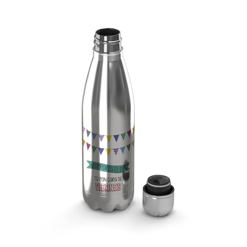 CREANGO - BOTELLA DE AGUA TERMICA PON CARA DE VIERNES