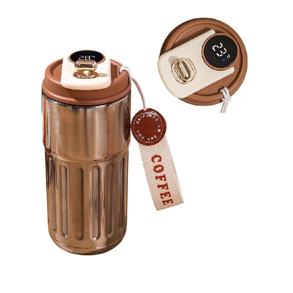 GENERICO - Taza Tazón Mug Hermético Para Café C Control De Temperatura