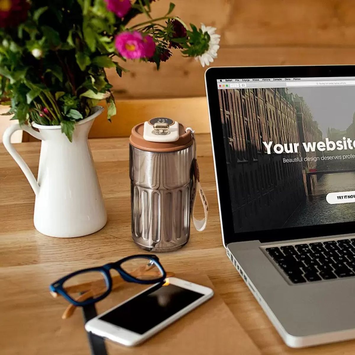 GENERICO - Taza Tazón Mug Hermético Para Café C Control De Temperatura