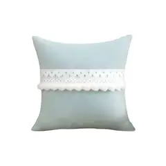 GENERICO - SET DE 2 FUNDAS DE COJIN CON POMPON 45x45 S7
