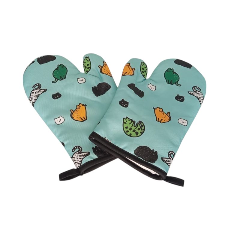 GENERICO - Dos Guantes De Cocina Toma Ollas Guantes De Horno Kawaii