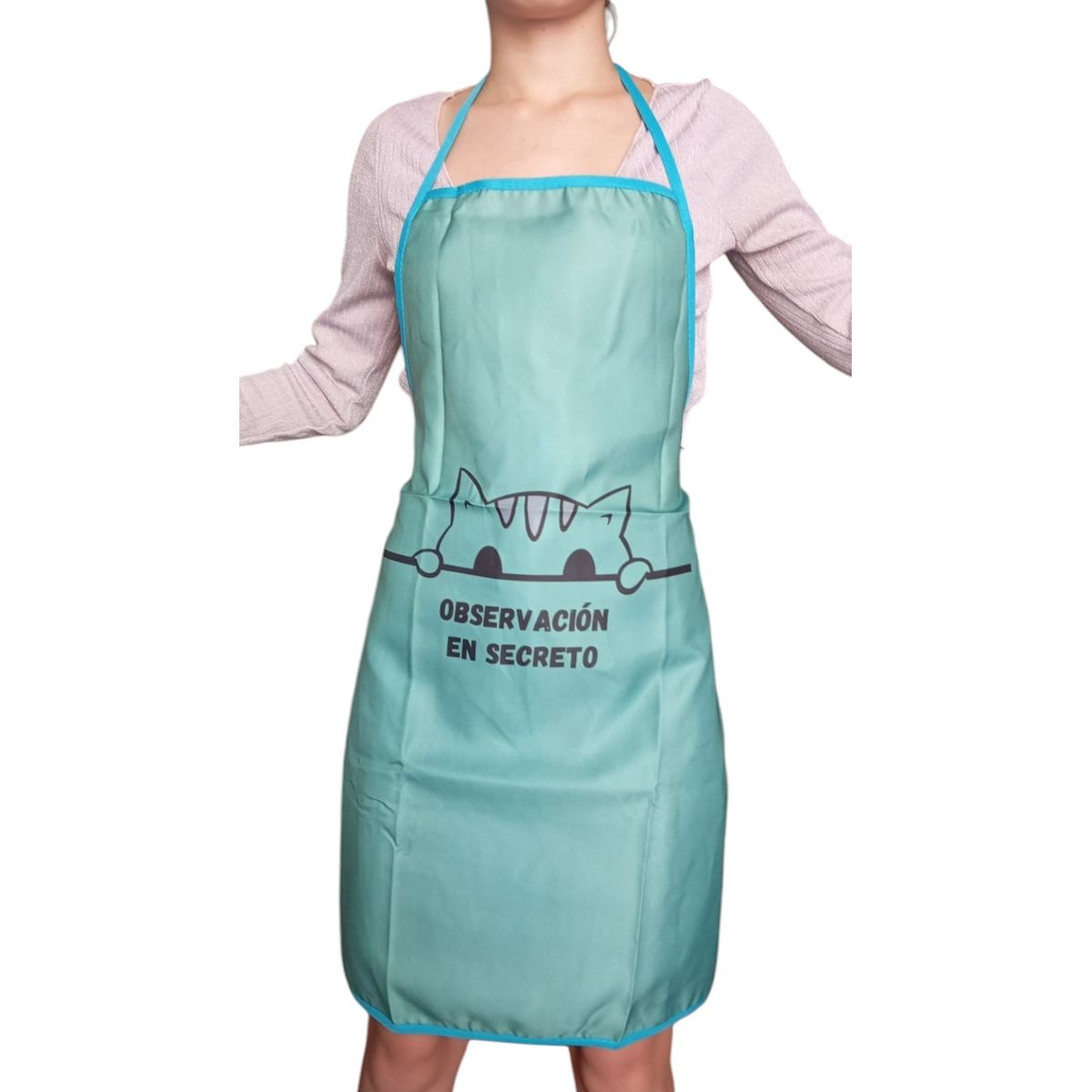 GENERICO - Pechera O Delantal De Cocina Estampado Gatito Kawaii