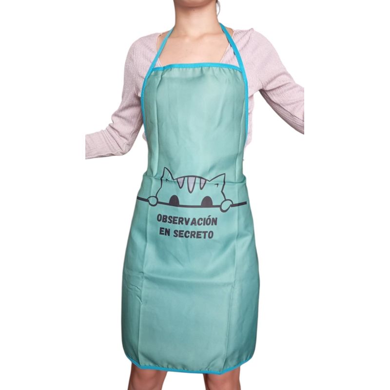GENERICO - Pechera O Delantal De Cocina Estampado Gatito Kawaii