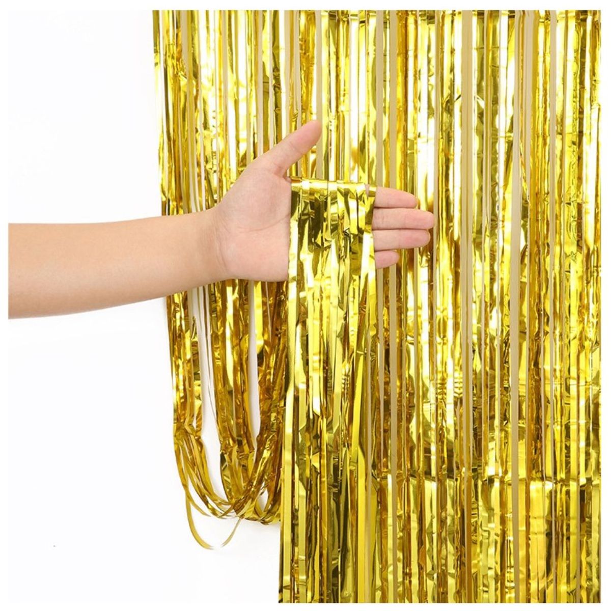 GENERICO - Set 2 Cortinas Guirnalda Metálica