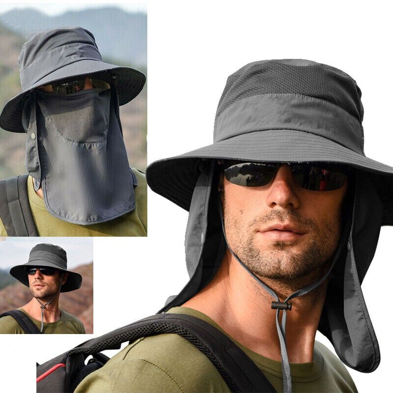 KUANGYE - Gorro Pescador Protección Seca Uv Integral Rostro Y Nuca