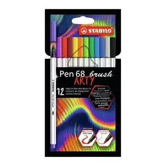 STABILO - Set de 12 Lápices Punta Pincel Pen 68 Brush Arty
