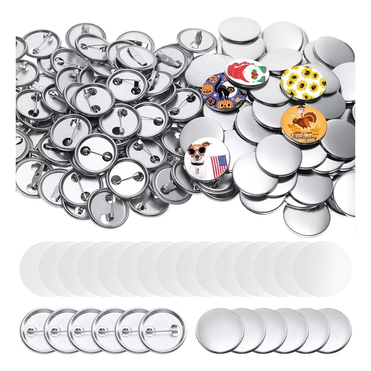 KUANGYE - Pack De 100 Chapitas Metalicas 37mm