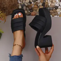 TIOZONEY - Sandalia Mujer -Negro