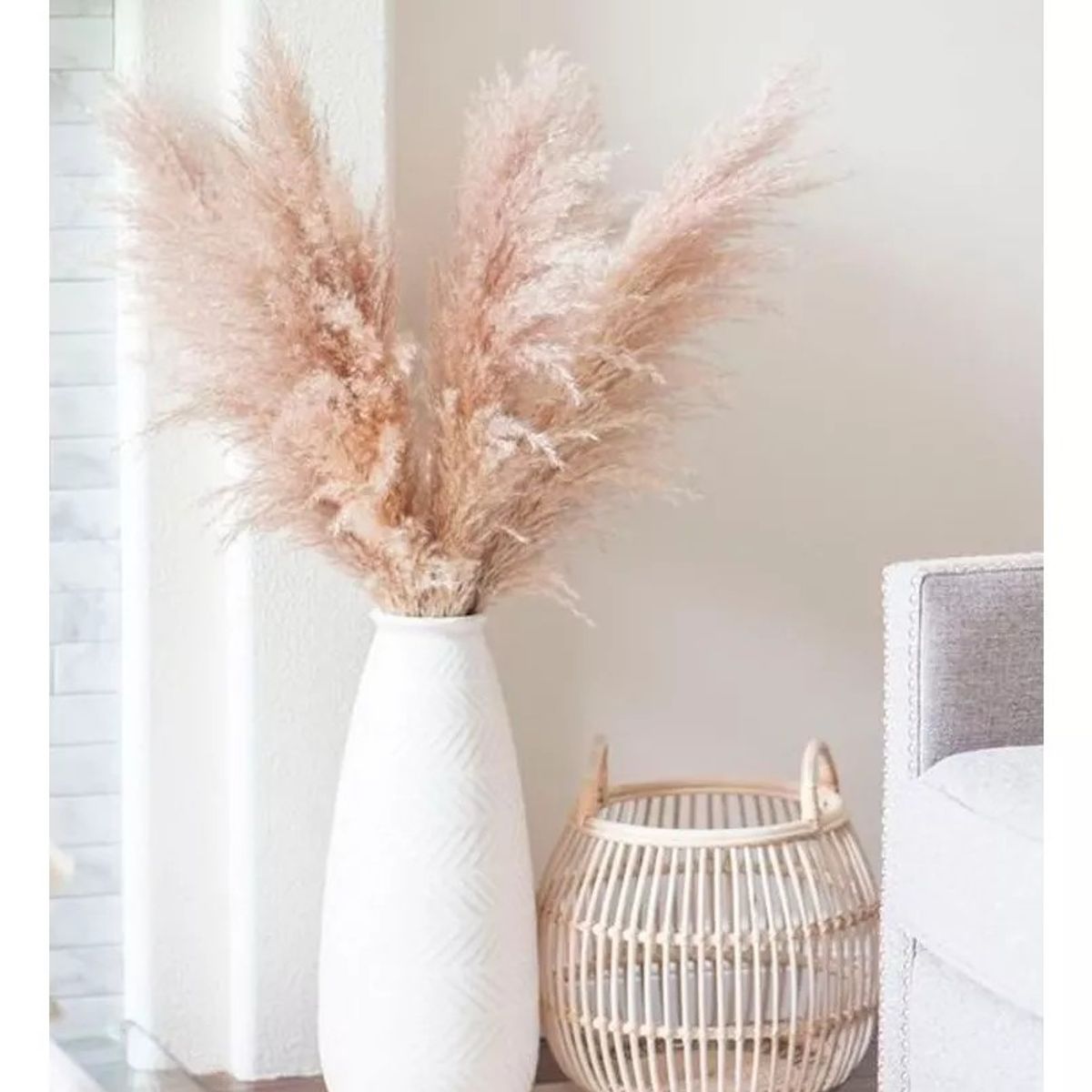 KUANGYE - 5 Piezas Rama De Pampas Grass Vara Grande Decoracion Pack 5