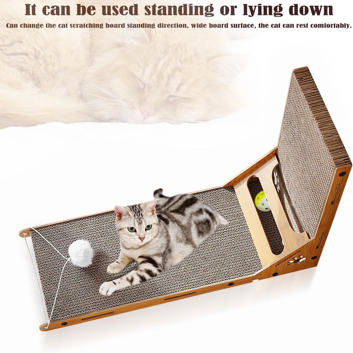 KUANGYE - Rascador Vertical L Cartón Para Mascota Gatos Antiestres