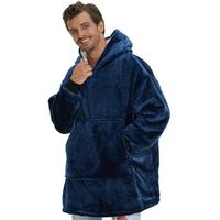 PACK2 Pijamas con capucha para hombres adultos manta cálida y cómoda