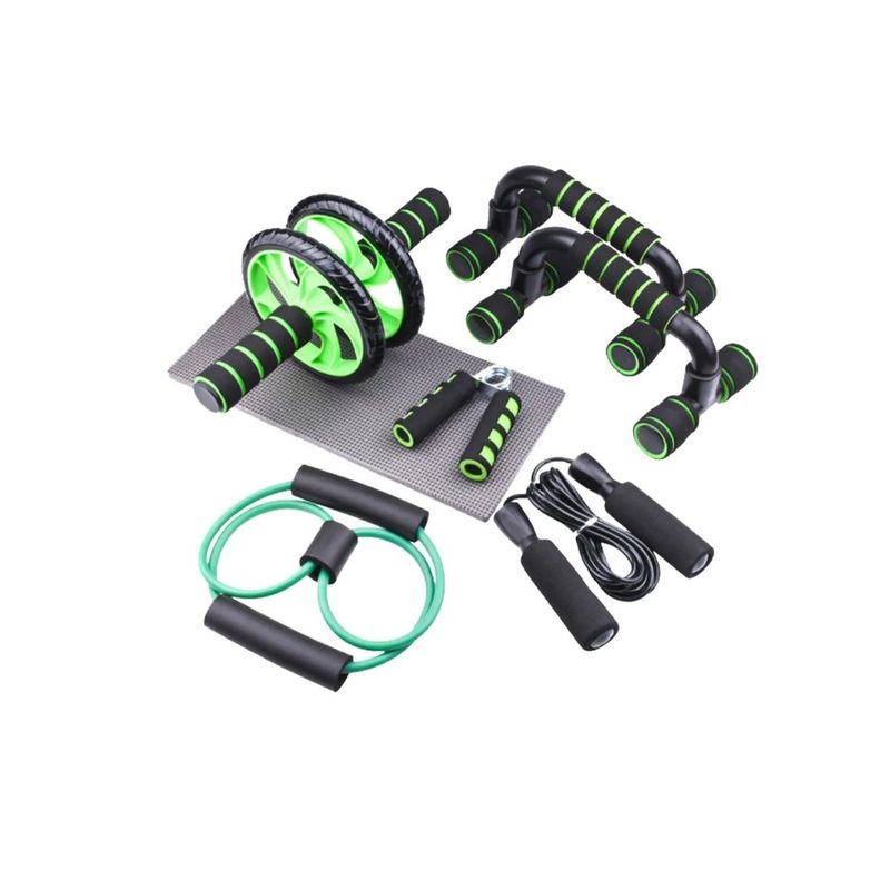 GENERICO - Set Deportivo 7 En 1 Rueda Abdominal Cuerda