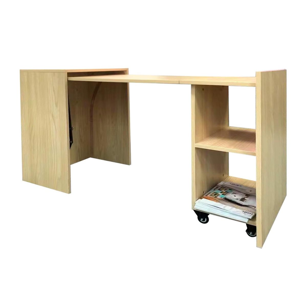 GLOBAL LATIN GROUP - Escritorio Multifuncional de Madera - Plegable, con Almacenamiento