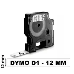 GENERICO - Cinta Etiqueta D1 para Rotuladora DYMO 12mm X 7m - Blanca 45013