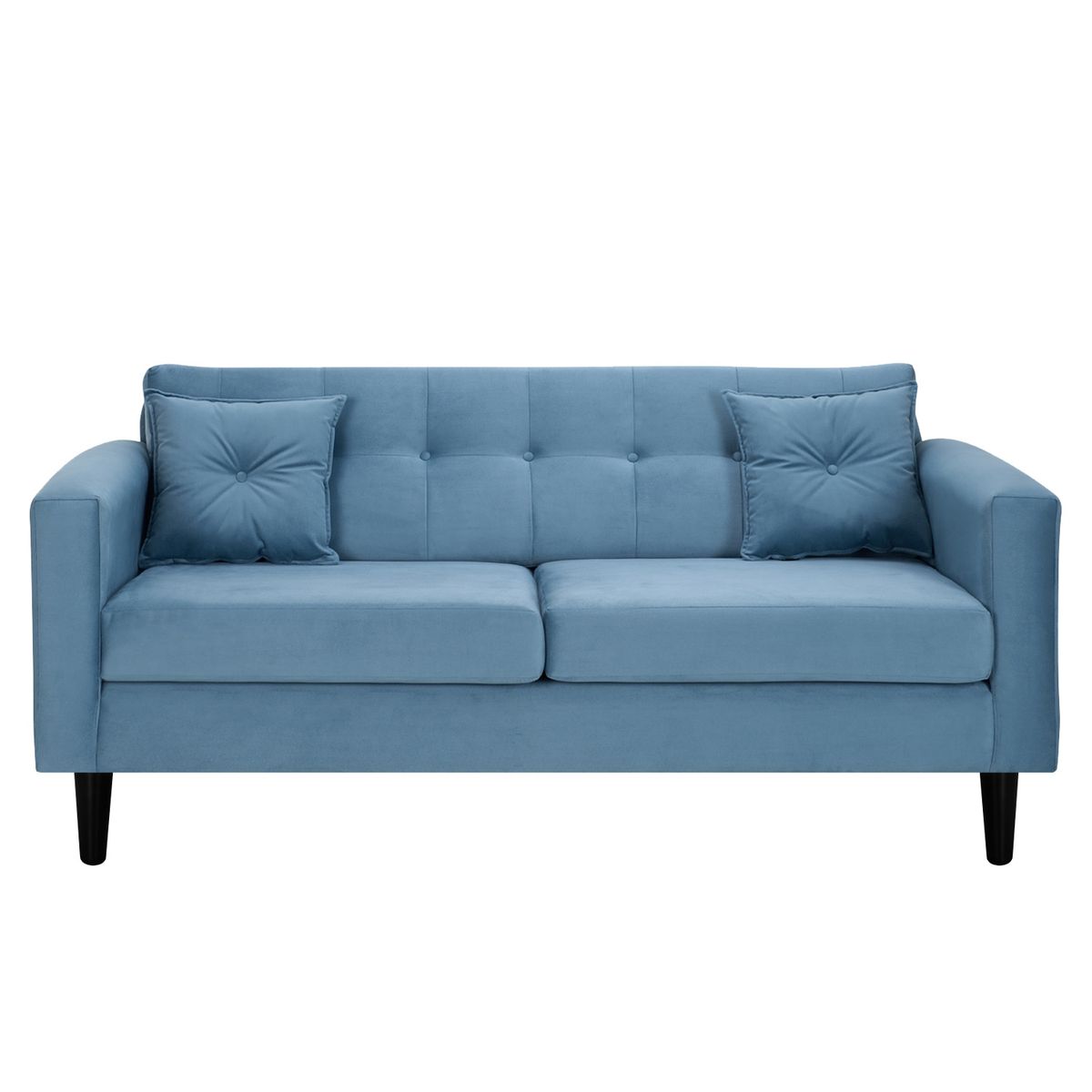 BODEVIR - Sofa New Retro 3C Felpa 00 Azul Petroleo