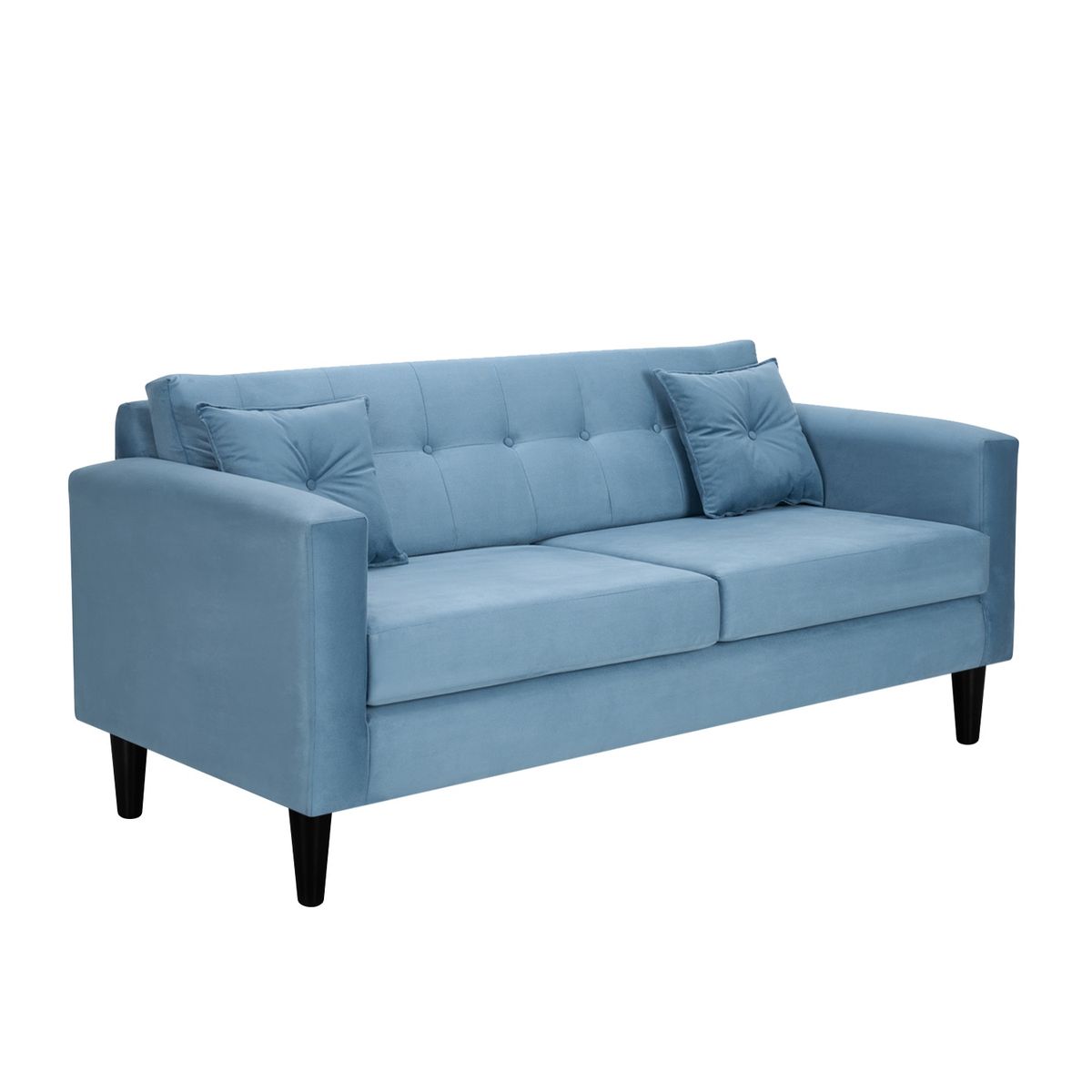 BODEVIR - Sofa New Retro 3C Felpa 00 Azul Petroleo