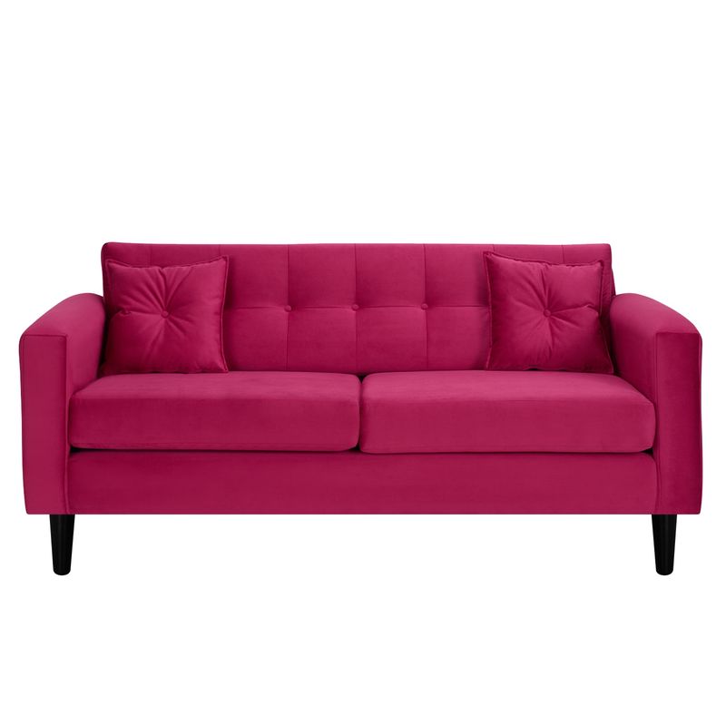 BODEVIR - Sofa New Retro 3C Felpa 00 Burdeo