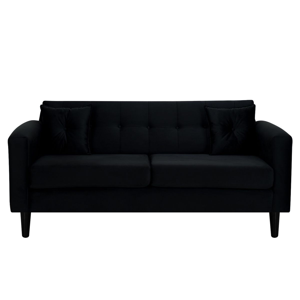 BODEVIR - Sofa New Retro 3C Felpa 00 Negro