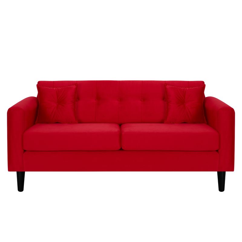BODEVIR - Sofa New Retro 3C Felpa 00 Rojo