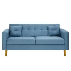 BODEVIR - Sofa New Retro 3C Felpa 01 Azul Petroleo