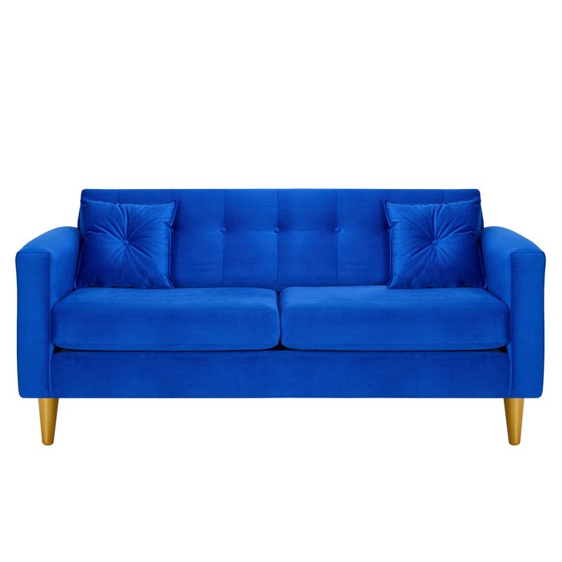 BODEVIR - Sofa New Retro 3C Felpa 01 Azul Rey