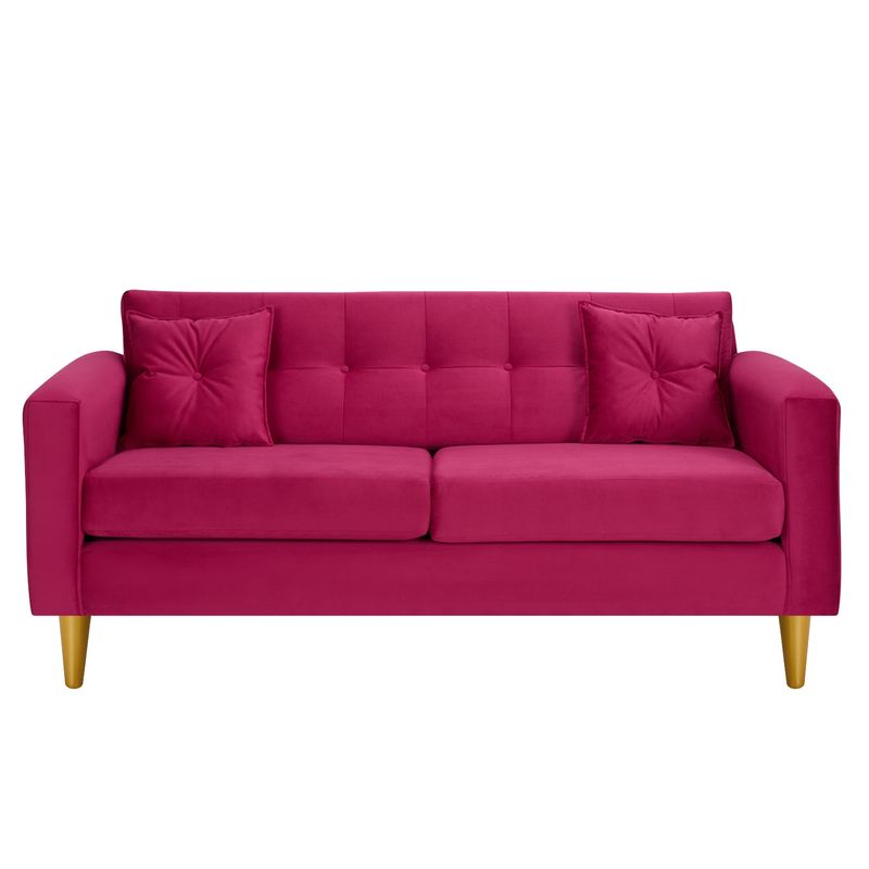 BODEVIR - Sofa New Retro 3C Felpa 01 Burdeo