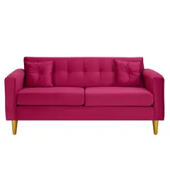 BODEVIR - Sofa New Retro 3C Felpa 01 Burdeo