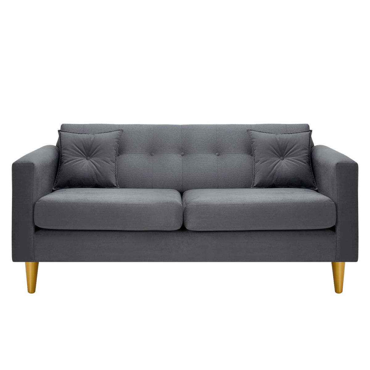 BODEVIR - Sofa New Retro 3C Felpa 01 Gris