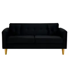 BODEVIR - Sofa New Retro 3C Felpa 01 Negro